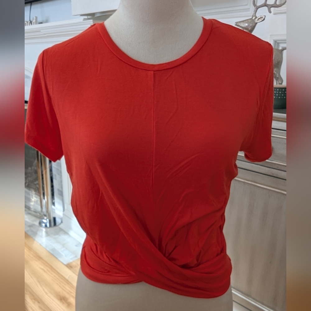 Dark Orange Women's Cropped Top